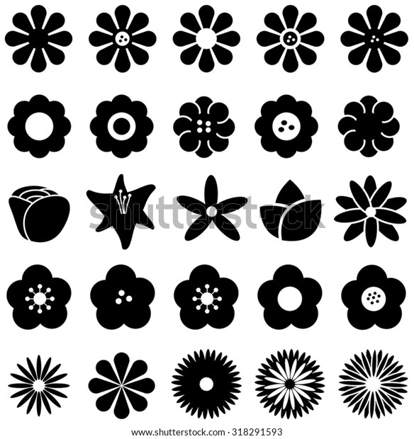 Simple Shape Geometric Flower Such Rose Stock Vector (Royalty Free ...