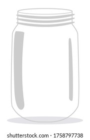 Forma simple de un frasco de vidrio