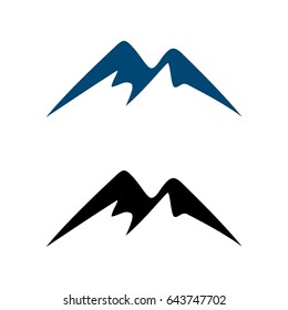 Simple Shape Mountain Logo vector Illustration Design eps 10