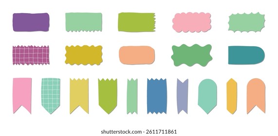 Simple Shape note with Lines and Shadow