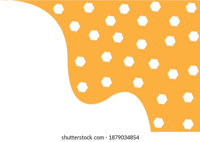 Simple shape in orange and white background