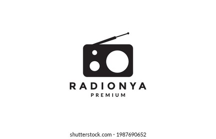 simple shape radio logo symbol vector icon illustration graphic design