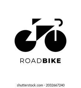 einfache Form des Straßenbike-Logos, Vektorgrafik