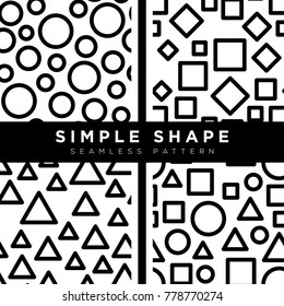 Simple shape seamless pattern. You can find seamless backgrounds in swatches panel.