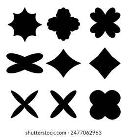 Simple shape silhouette vector illustration