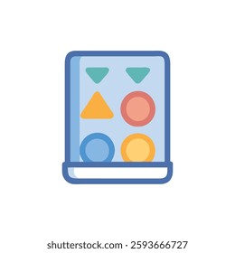 Simple shape sorter icon designed for toys.