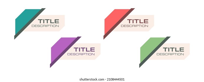 simple shape title lower third design. abstract geometric banner template.