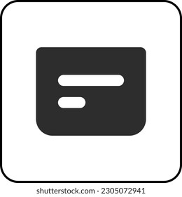 simple shape vector icon of Cheque