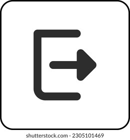simple shape vector icon of Exit