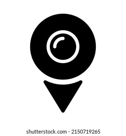 simple shape vector icon of location point