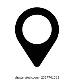 simple shape vector icon of location point