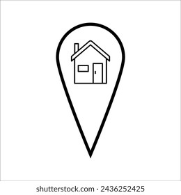 simple shape vector icon of location point