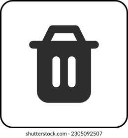 simple shape vector icon of Trash