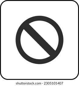 simple shape vector icon of Unavailable