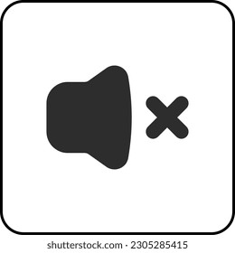 simple shape vector icon of Volume Off