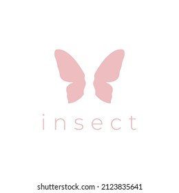 simple shape wings butterfly minimalist logo design, vector graphic symbol icon illustration creative idea