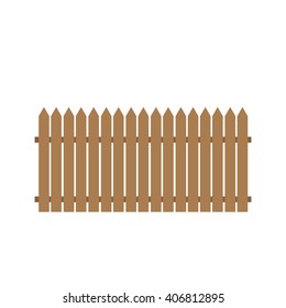 Simple shaped brown fence