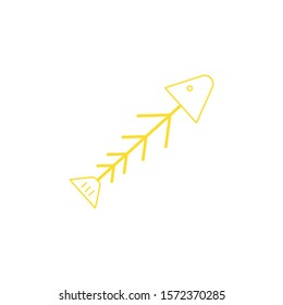 Simple Shaped Fish Scrape Icon Vector
