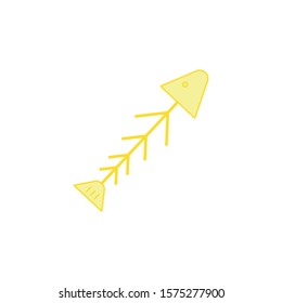 Simple Shaped Fish Scrape Icon Vector