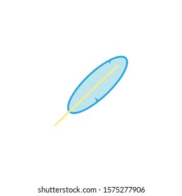 simple shapes bird feather icon vector