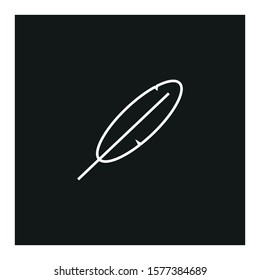 simple shapes bird feather icon vector
