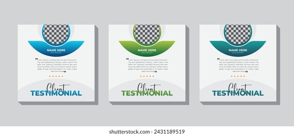 Simple shapes business-related expert client testimonials, vibrant design