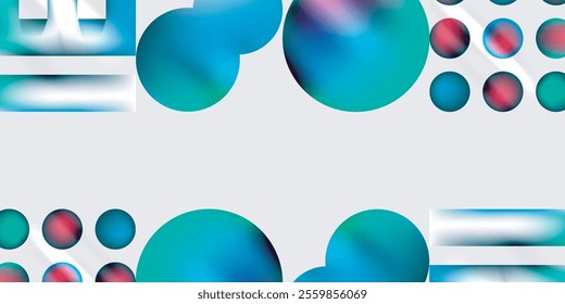 Simple shapes - circles, triangles, rectangles abstract background. Vector Illustration For Wallpaper, Banner, Background, Card, Book Illustration, landing page