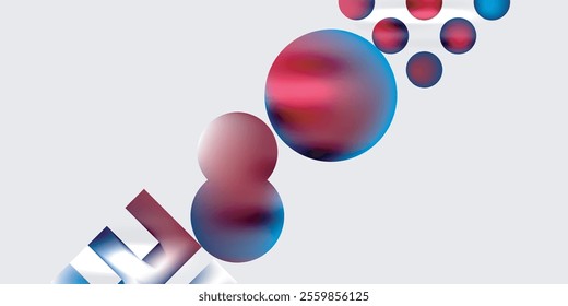 Simple shapes - circles, triangles, rectangles abstract background. Vector Illustration For Wallpaper, Banner, Background, Card, Book Illustration, landing page