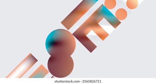 Simple shapes - circles, triangles, rectangles abstract background. Vector Illustration For Wallpaper, Banner, Background, Card, Book Illustration, landing page