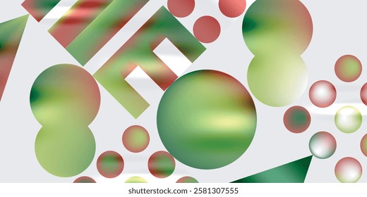 Simple shapes - circles, triangles, rectangles abstract background. Vector Illustration For Wallpaper, Banner, Background, Card, Book Illustration, landing page