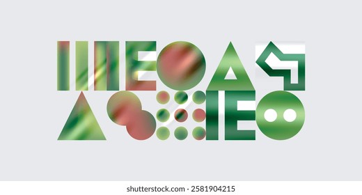 Simple shapes - circles, triangles, rectangles abstract background. Vector Illustration For Wallpaper, Banner, Background, Card, Book Illustration, landing page