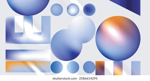 Simple shapes - circles, triangles, rectangles abstract background. Vector Illustration For Wallpaper, Banner, Background, Card, Book Illustration, landing page
