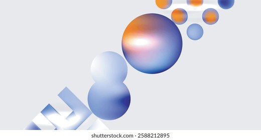 Simple shapes - circles, triangles, rectangles abstract background. Vector Illustration For Wallpaper, Banner, Background, Card, Book Illustration, landing page