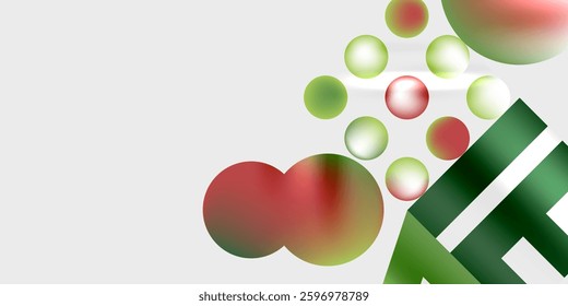 Simple shapes - circles, triangles, rectangles abstract background. Vector Illustration For Wallpaper, Banner, Background, Card, Book Illustration, landing page