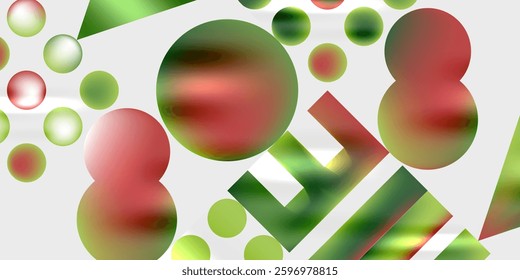 Simple shapes - circles, triangles, rectangles abstract background. Vector Illustration For Wallpaper, Banner, Background, Card, Book Illustration, landing page