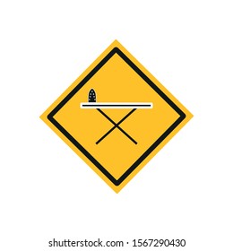 simple shapes ironing board icon vector