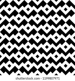 Simple shapes pattern. Figures backdrop. Tribal wallpaper. Ethnic motif. Folk background. Mosaic ornament. Digital paper, textile print, web design, page fill. Seamless vector. Abstract artwork.