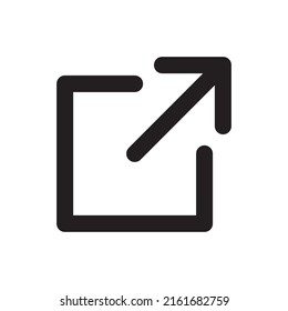 Simple share icon, link, Vector line icon on white background.