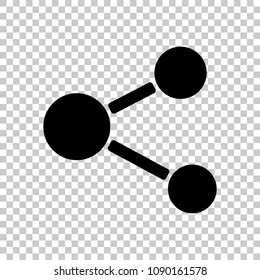 Simple share icon. On transparent background.