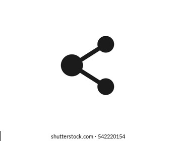 Simple share icon vector illustration on white background