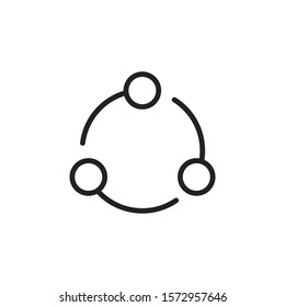 Simple share line icon. Stroke pictogram. Vector illustration isolated on a white background. Premium quality symbol. Vector sign for mobile app and web sites.