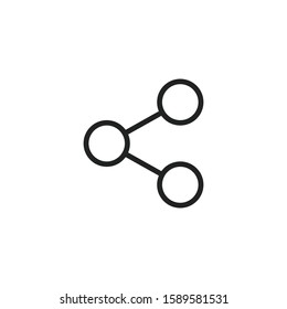 Simple share line icon. Stroke pictogram. Vector illustration isolated on a white background. Premium quality symbol. Vector sign for mobile app and web sites.