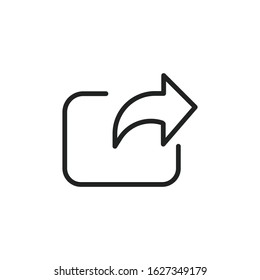 Simple share line icon. Stroke pictogram. Vector illustration isolated on a white background. Premium quality symbol. Vector sign for mobile app and web sites.
