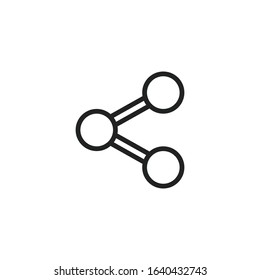 Simple share line icon. Stroke pictogram. Vector illustration isolated on a white background. Premium quality symbol. Vector sign for mobile app and web sites.