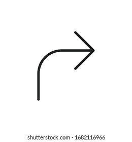 Simple share line icon. Stroke pictogram. Vector illustration isolated on a white background. Premium quality symbol. Vector sign for mobile app and web sites.