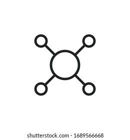 Simple share line icon. Stroke pictogram. Vector illustration isolated on a white background. Premium quality symbol. Vector sign for mobile app and web sites.