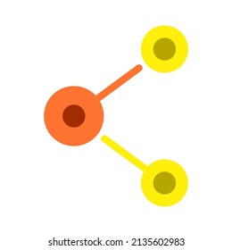 Simple Share Link icon design, vector illustration with flat style, best used for banner or web application