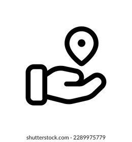 Simple Share Location icon. The icon can be used for: websites, print templates, presentation templates, illustrations, etc