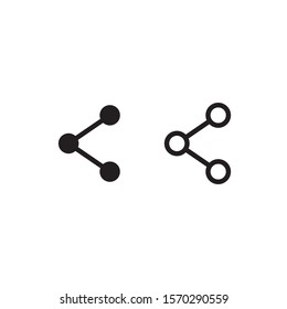 Simple share web icon in vector