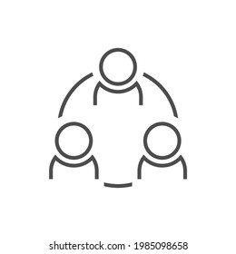 simple sharing icon on white background